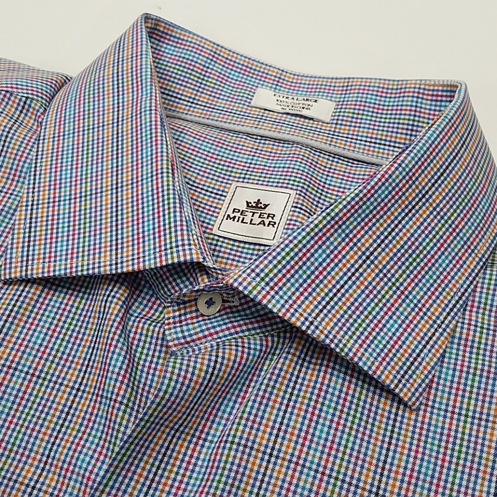 Peter Millar XL Multi Color Striped Casual Shirt
